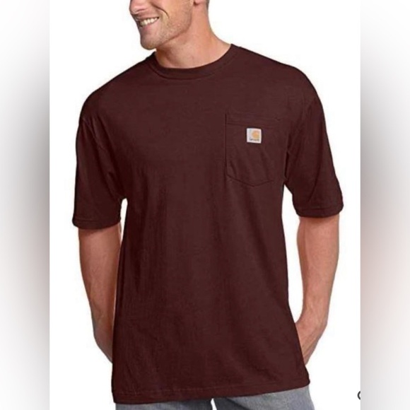 Carhartt Other - Carhartt Men’s Loose Fit Heavyweight Short Sleeve Pocket color:Port XL